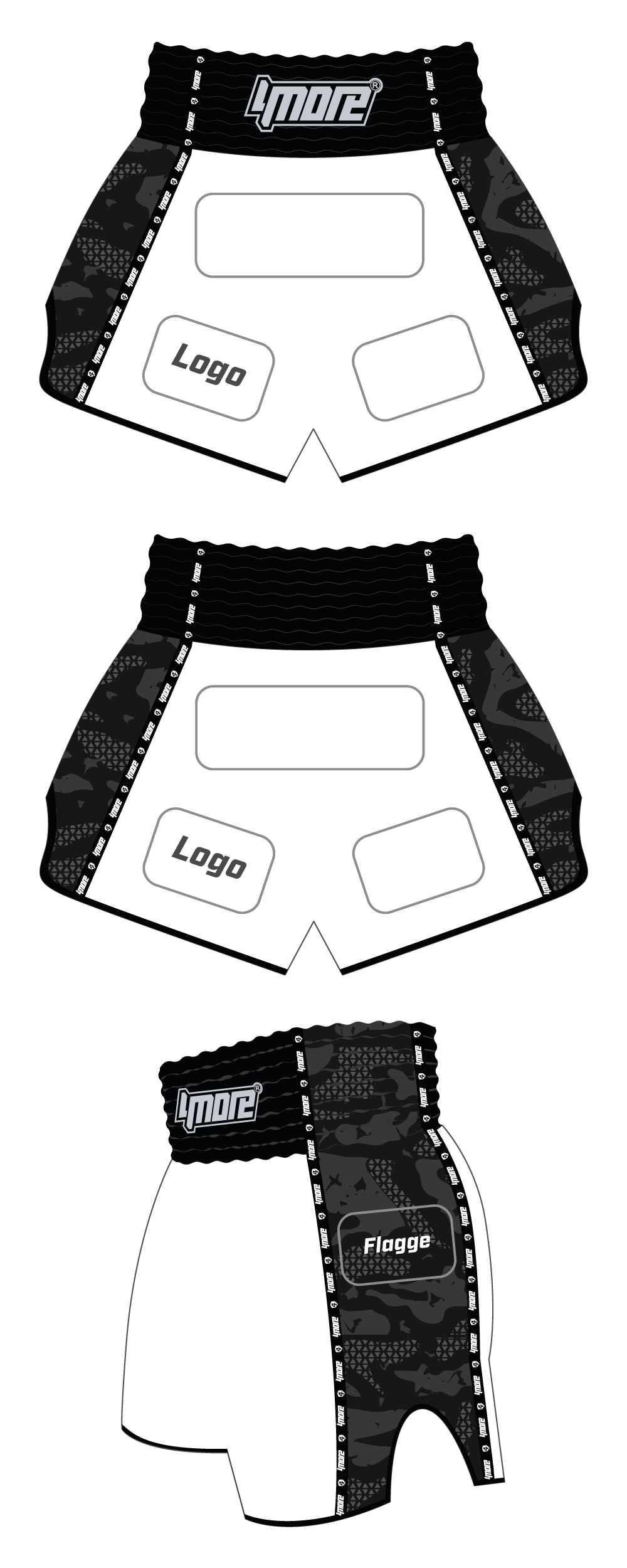 SHORTS MUAYTHAI MESH SHUDDER CUSTOM DESIGN