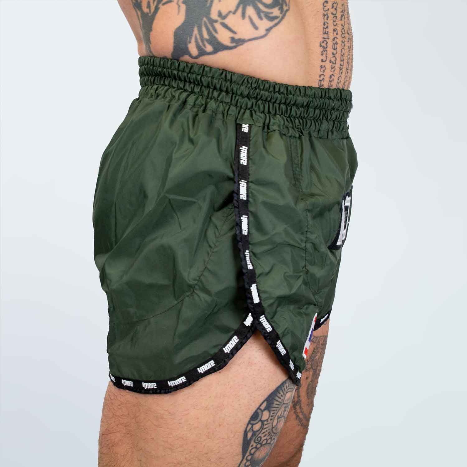 shorts-4more-sports-muaythai-green-kickboxing SHORTS MUAYTHAI RETRO1 8W GREEN