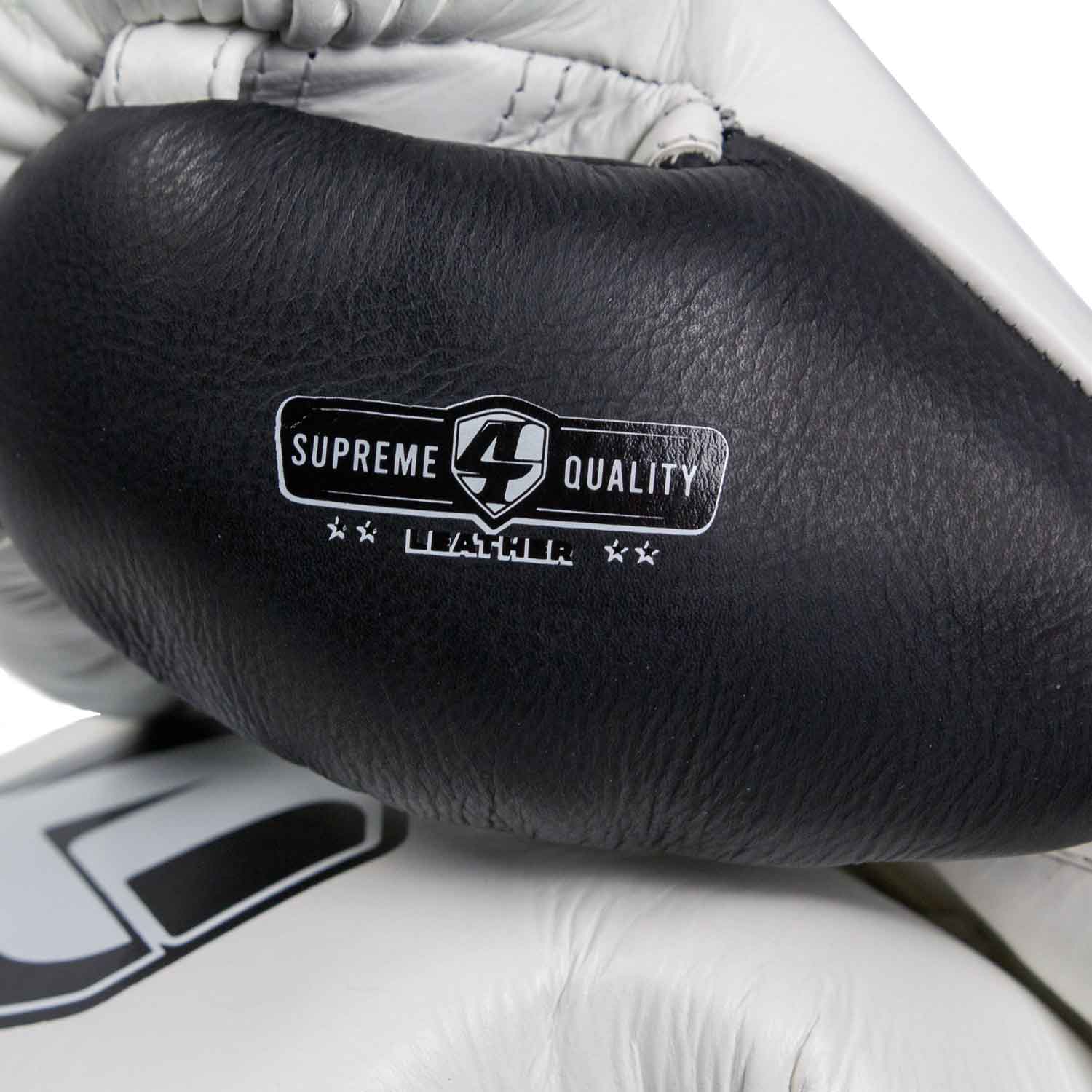 BOXHANDSCHUHE WARRIOR 'OFF-BLACK' LEDER SCHNUR