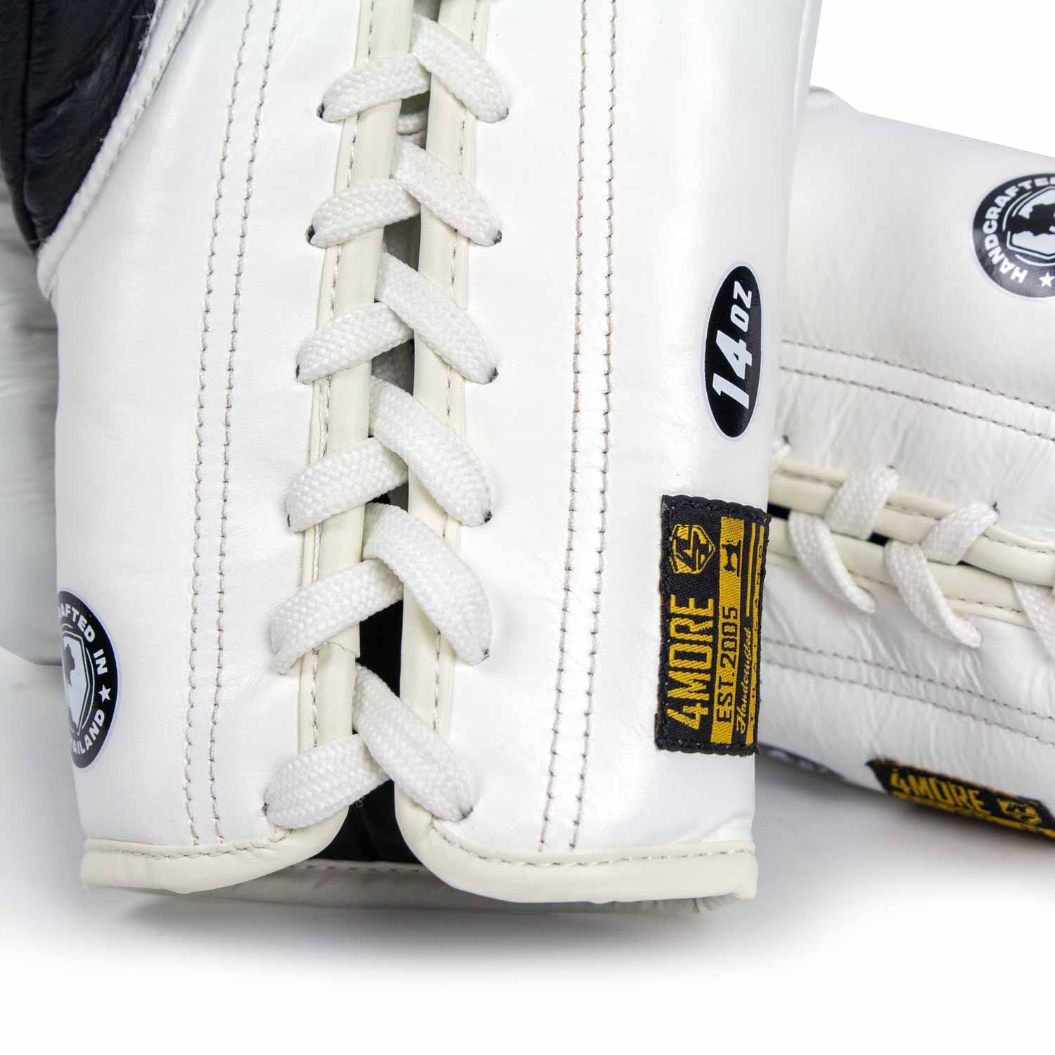 BOXHANDSCHUHE WARRIOR 'OFF-BLACK' LEDER SCHNUR