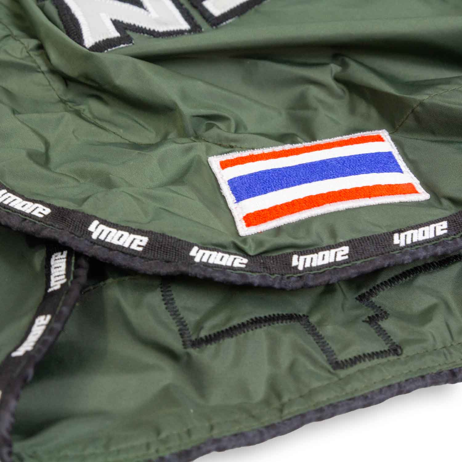 shorts-4more-sports-muaythai-green-thailand SHORTS MUAYTHAI RETRO1 8W GREEN
