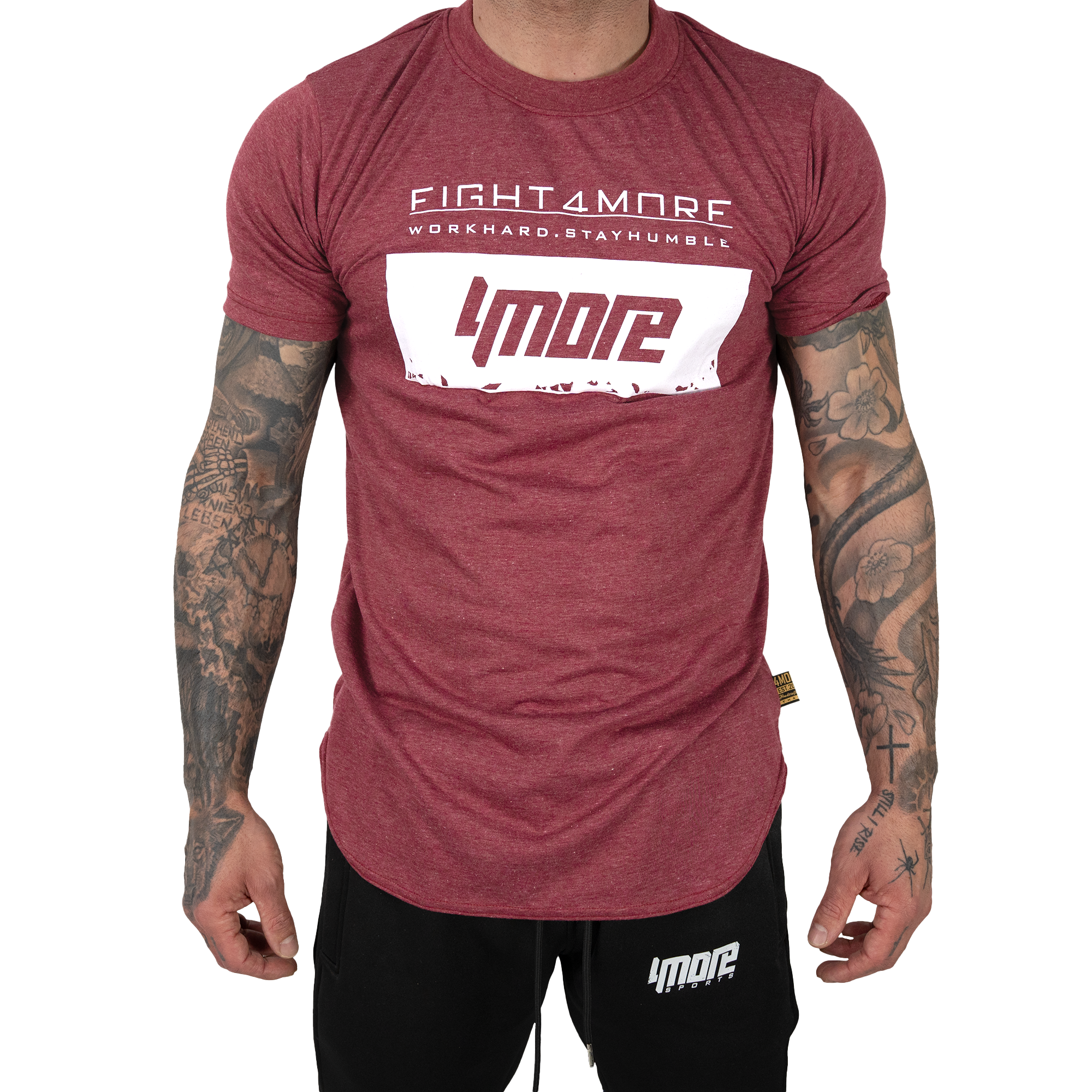 T-SHIRT ROUND TEE STAYHUMBLE MAROON