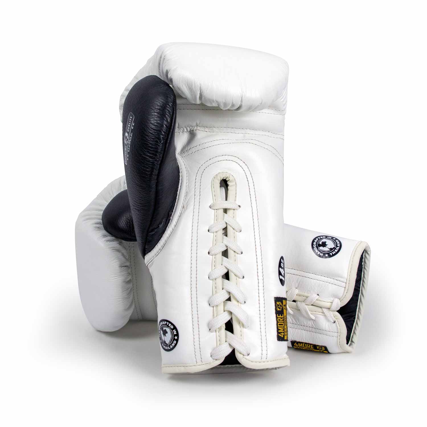 BOXHANDSCHUHE WARRIOR 'OFF-BLACK' LEDER SCHNUR