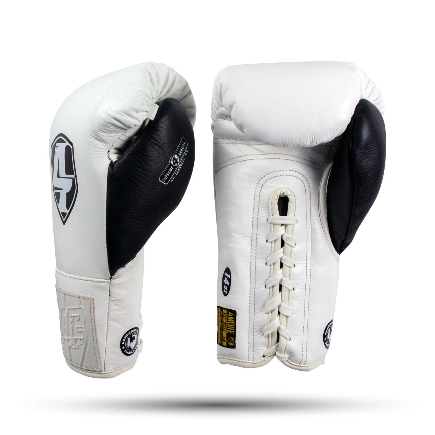 BOXHANDSCHUHE WARRIOR 'OFF-BLACK' LEDER SCHNUR