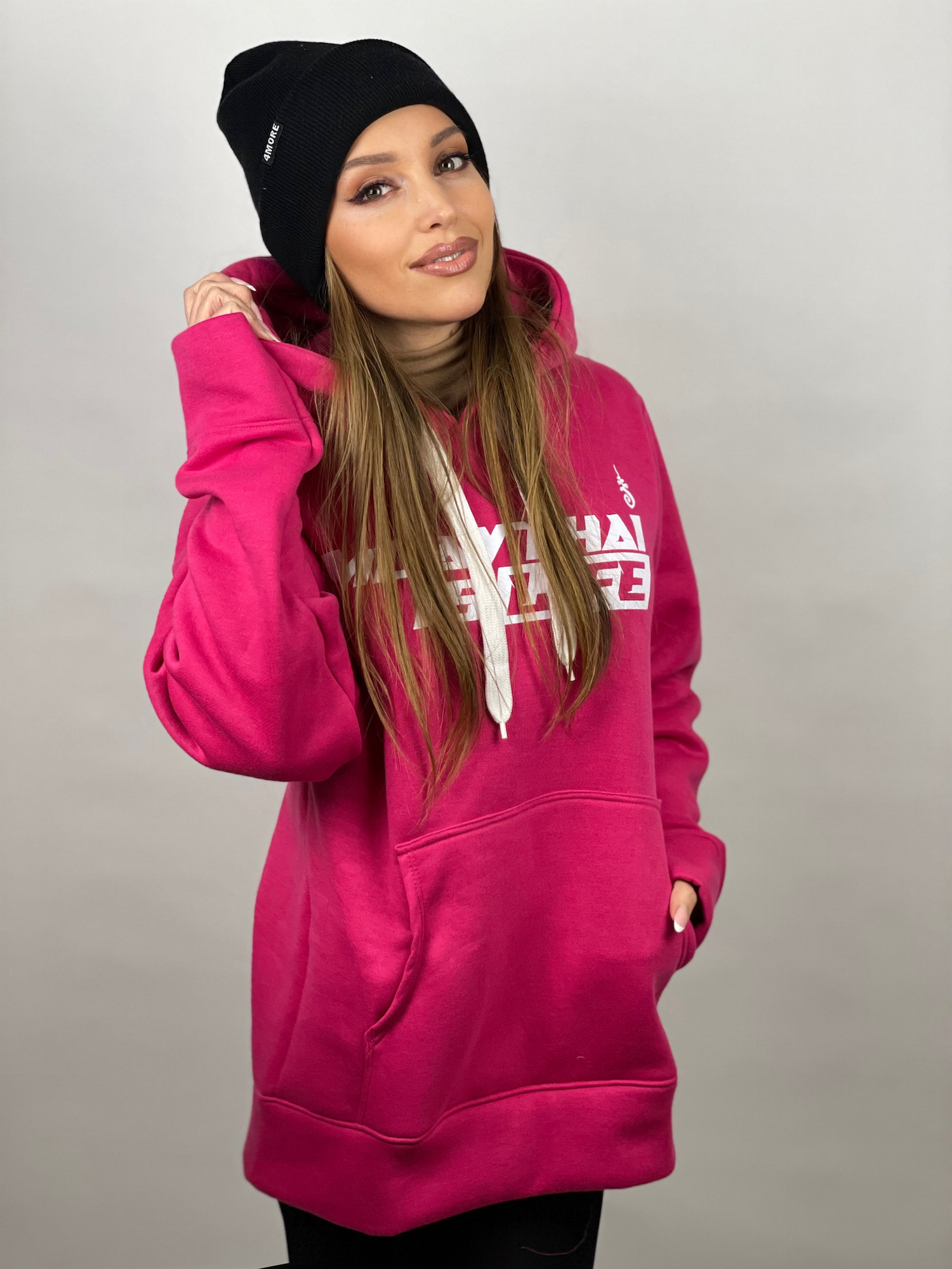 HOODIE MUAYTHAI IS LIFE PINK