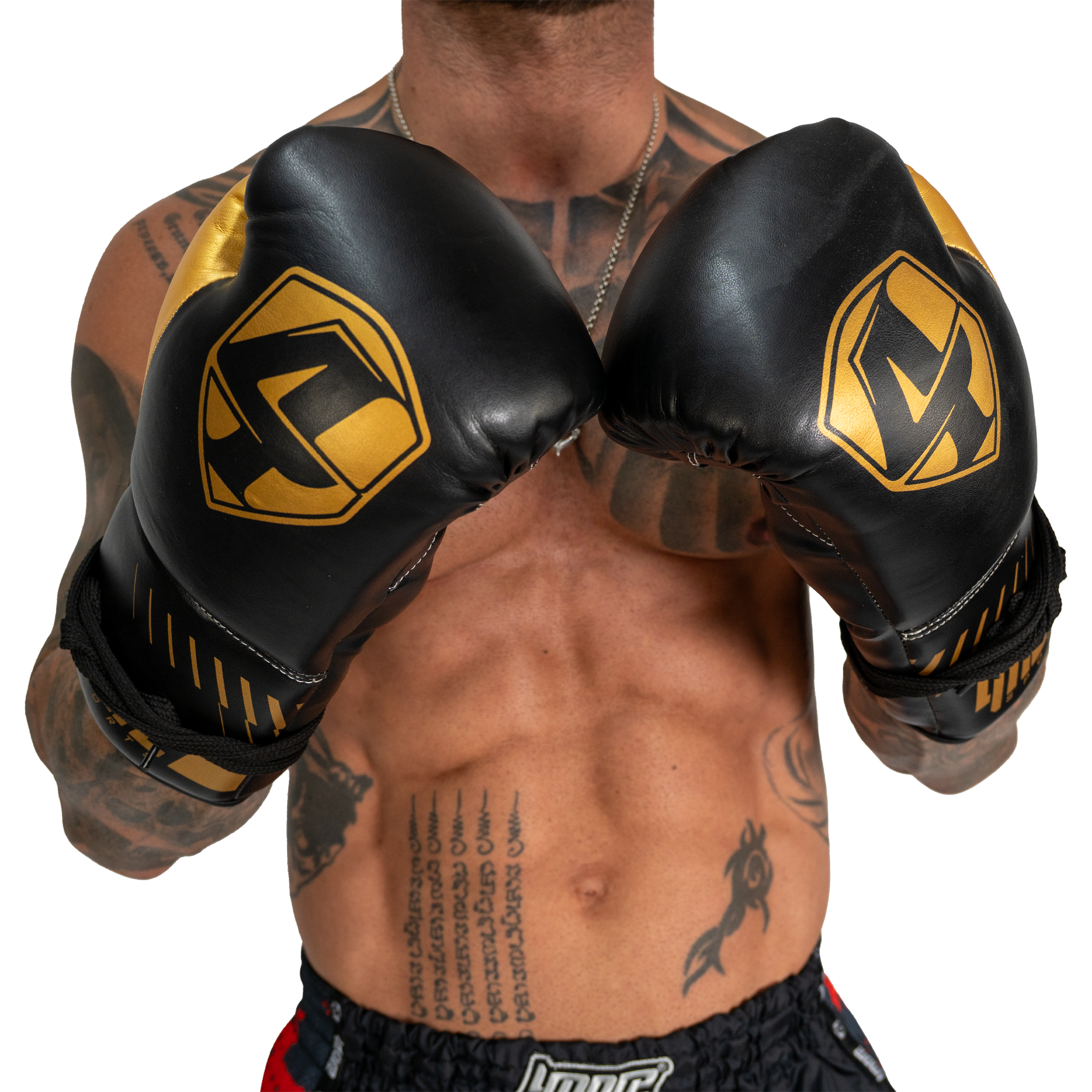 BOXHANDSCHUHE POWERHANDS SCHNUR GOLD 10oz